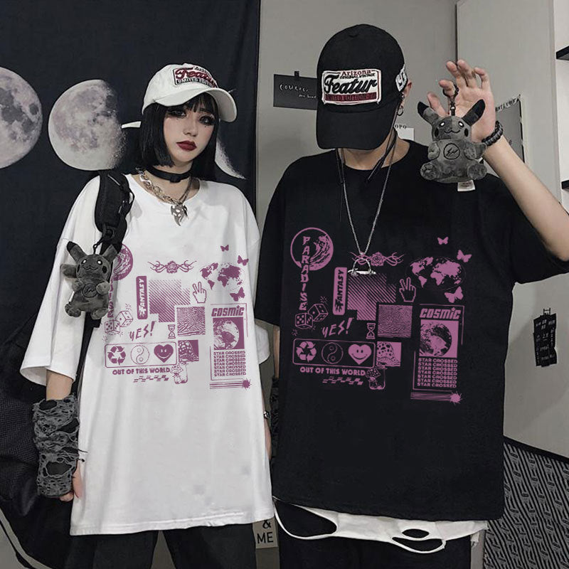 Comics Men's And Women's Street Wear Casual Short Sleeves